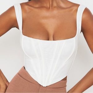 Elegant White Corset Top